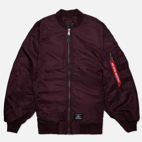 бомбер  ALPHA INDUSTRIES, подкладка, размер s, фиолетовый