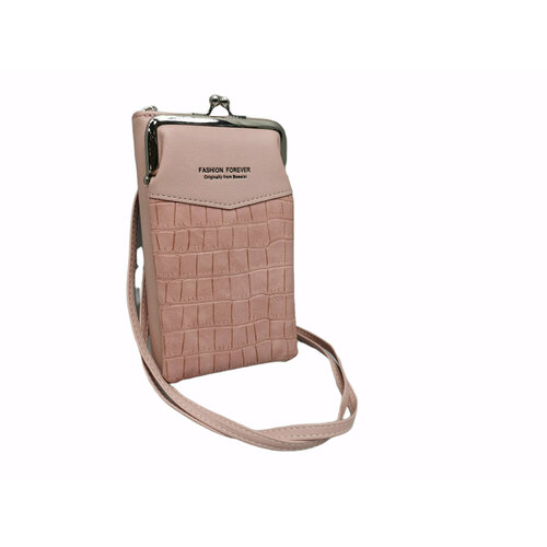 фото Сумка мессенджер в001 светло-розовый, фактура рельефная, розовый нет бренда