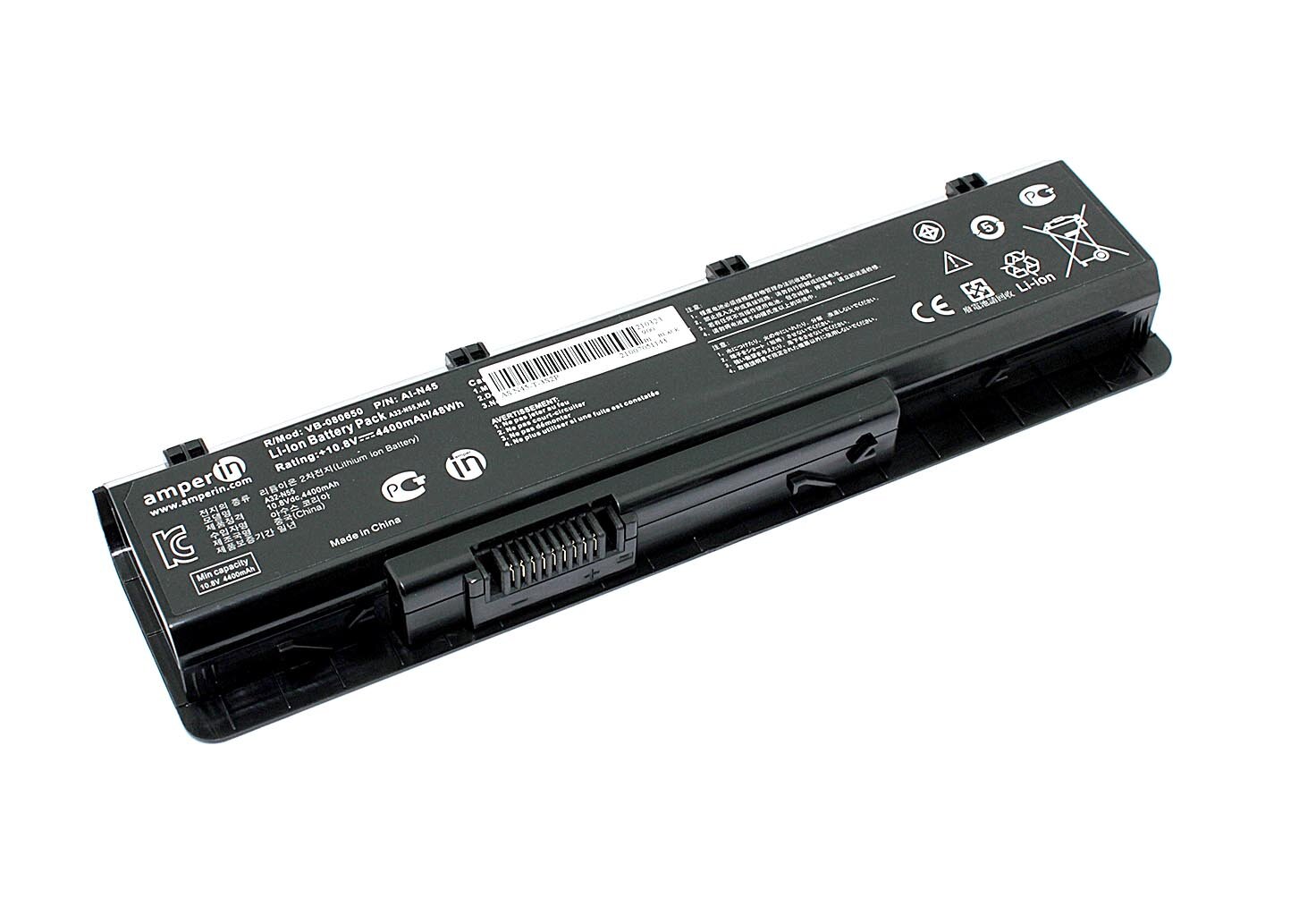 Аккумулятор Amperin для ноутбука Asus N45 (A32-N55) 10.8V 4400mAh AI-N45