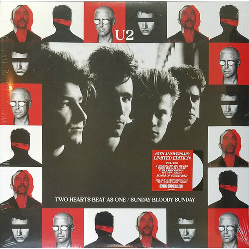 виниловая пластинка u2 songs of surrender box set 4 lp Виниловая пластинка U2 TWO HEARTS BEAT AS ONE - SUNDAY BLOODY SUNDAY - RSD 2023 RELEASE - WHITE VINYL