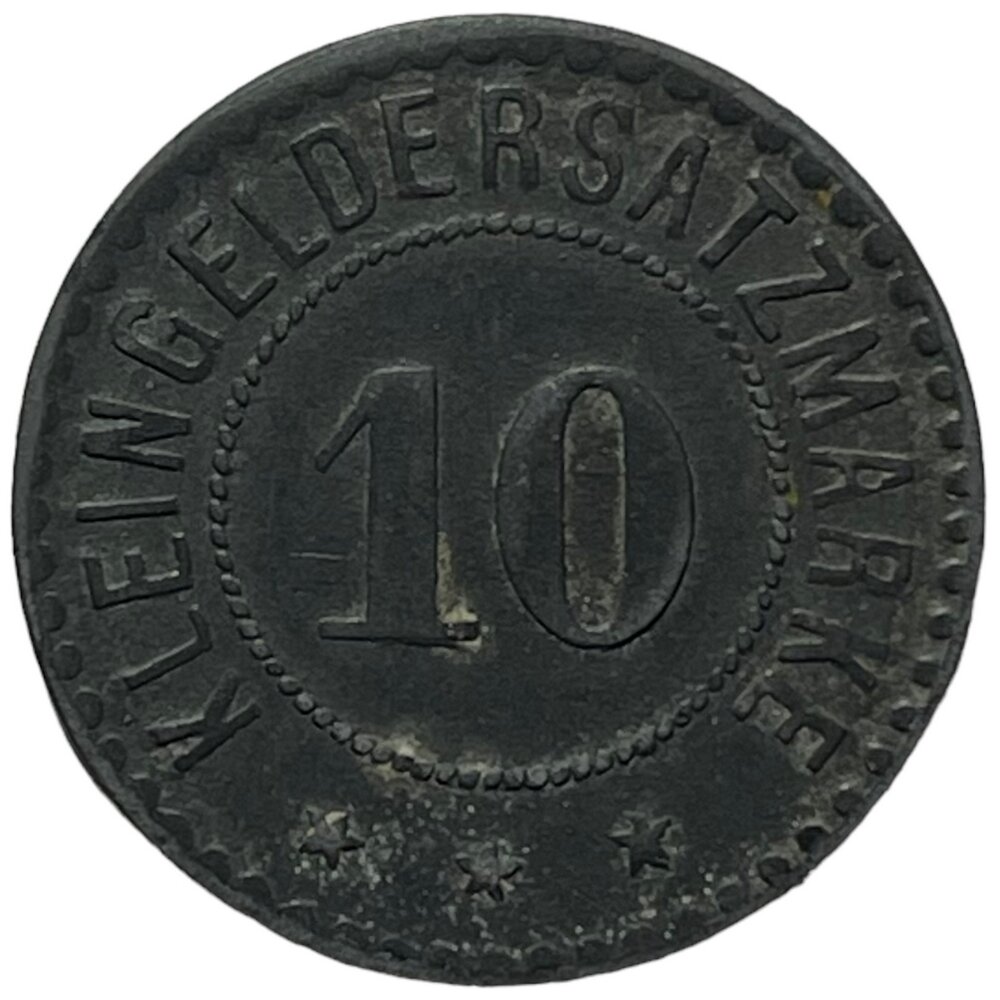 Германия (Германская Империя) Гиссен 10 пфеннигов 1918 г. (Zn) (6)