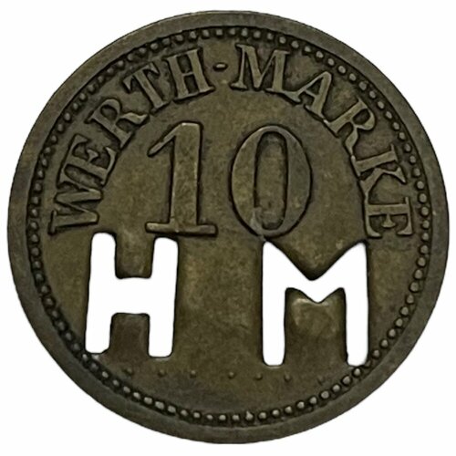 Германия (Веймарская Республика) Лейпциг 10 пфеннигов 1920 г. (Ценная марка HM) германия веймарская республика лейпциг 50 пфеннигов 1920 г 3