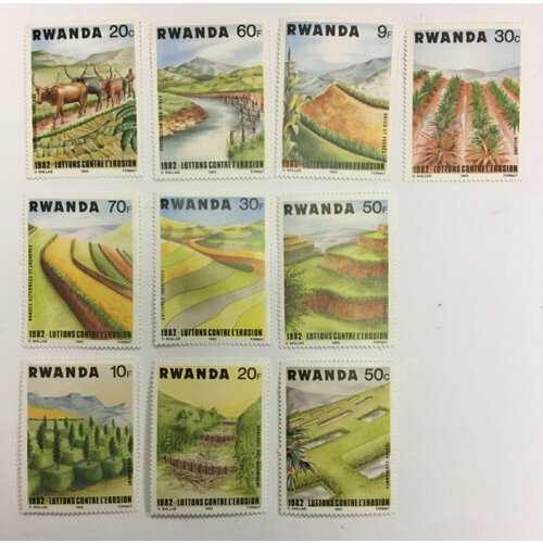 (--) Набор марок Руанда 10 шт. Негашеные , III O