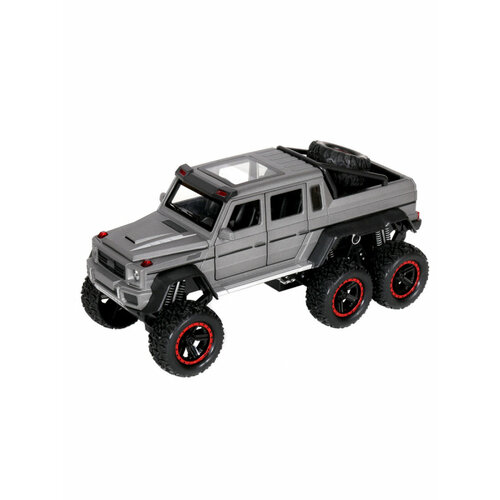 Машина инерционная MX 18495G Mercedes-Benz G55 6х6 свет и звук серый 1:24