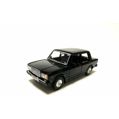 Металлическая машинка ВАЗ 2107 Лада Жигули черный 124 19см модель Инерционная машинка 1390₽