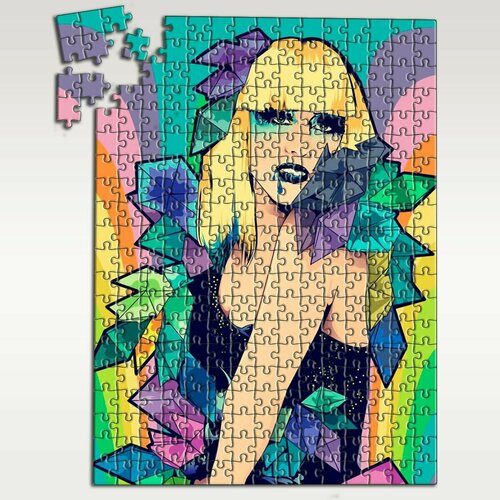 Пазл картонный 39,5х28 см, размер А3, 300 деталей, модель музыка Lady Gaga - 8653 П пазл картонный 39 5х28 см размер а3 300 деталей модель музыка lady gaga 1673