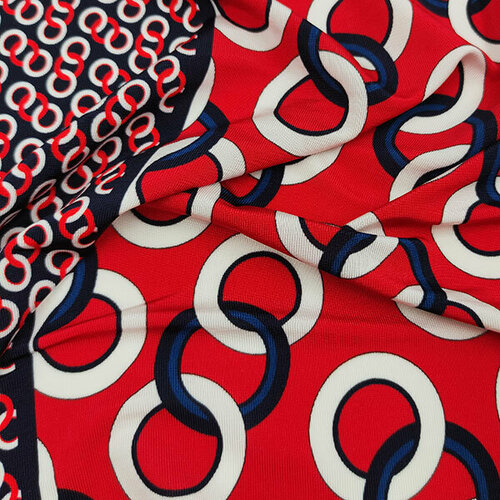 Ткань для шитья и рукоделия, трикотажная ткань, Италия, 100х135 см, кольца