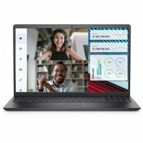 Ноутбук Dell Vostro 3520 Core i5 1235U 8Gb SSD512Gb Intel UHD Graphics 156 WVA FHD 1920x1080ENGKBD Ubuntu black WiFi BT Cam 3520-D501 Английска 7810500₽