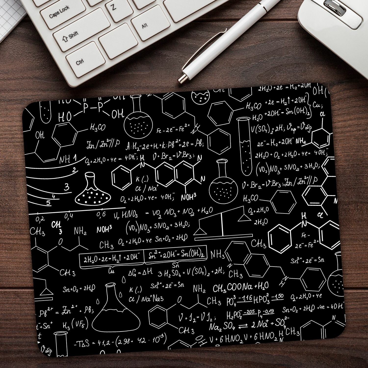 Коврик для мыши "Химические формулы на доске" (24 x 20 x 3)