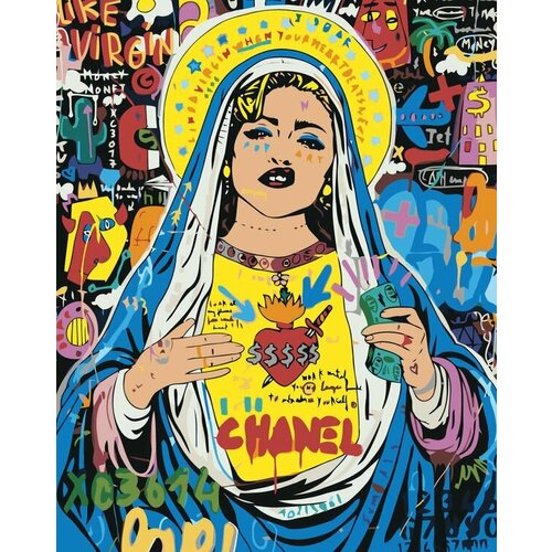 Картина по номерам Pop Art Поп-арт: Мадонна, Раскраска 40x50 см, Портрет картина по номерам pop art поп арт 3 раскраска 40x50 см портрет