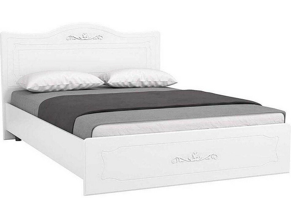 фото Кровать 1600 Италия ИТ-9 белое дерево (Белый)