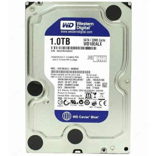 Жесткий Диск Western Digital WD10EALX 1Tb 7200 SATAIII 35 HDD 596000₽