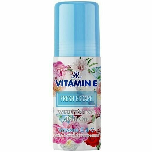 Дезодорант шариковый AR Vitamin E Whitening Roll On Fresh Escape, 75 мл дезодорант шариковый 24h adidas pure fresh roll on 50 мл финляндия