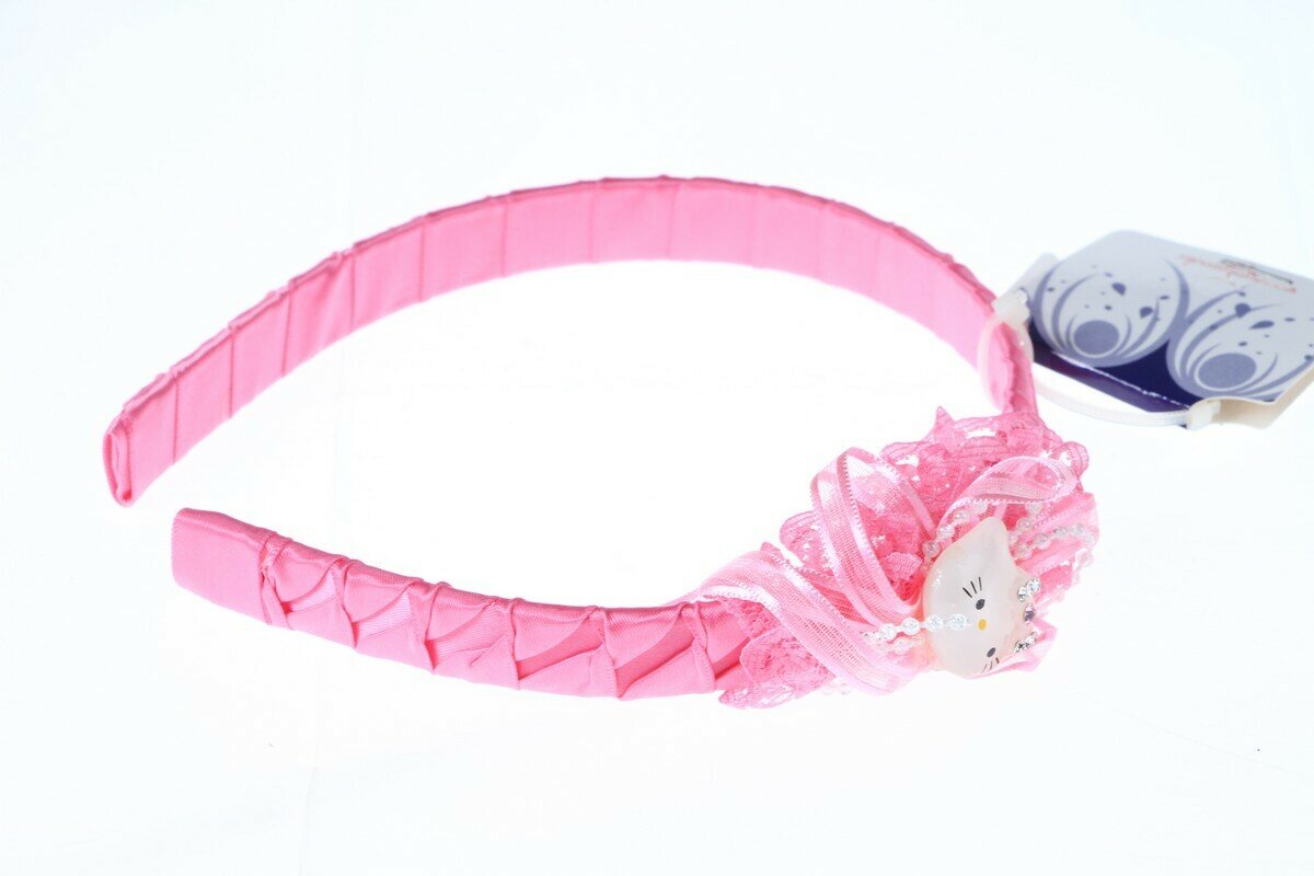 Ободок для волос Розовый с бантом (микс)