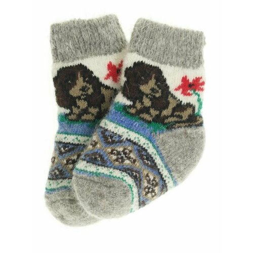 фото Носки рассказовские варежки размер 6-12 мес, золотой, серый
