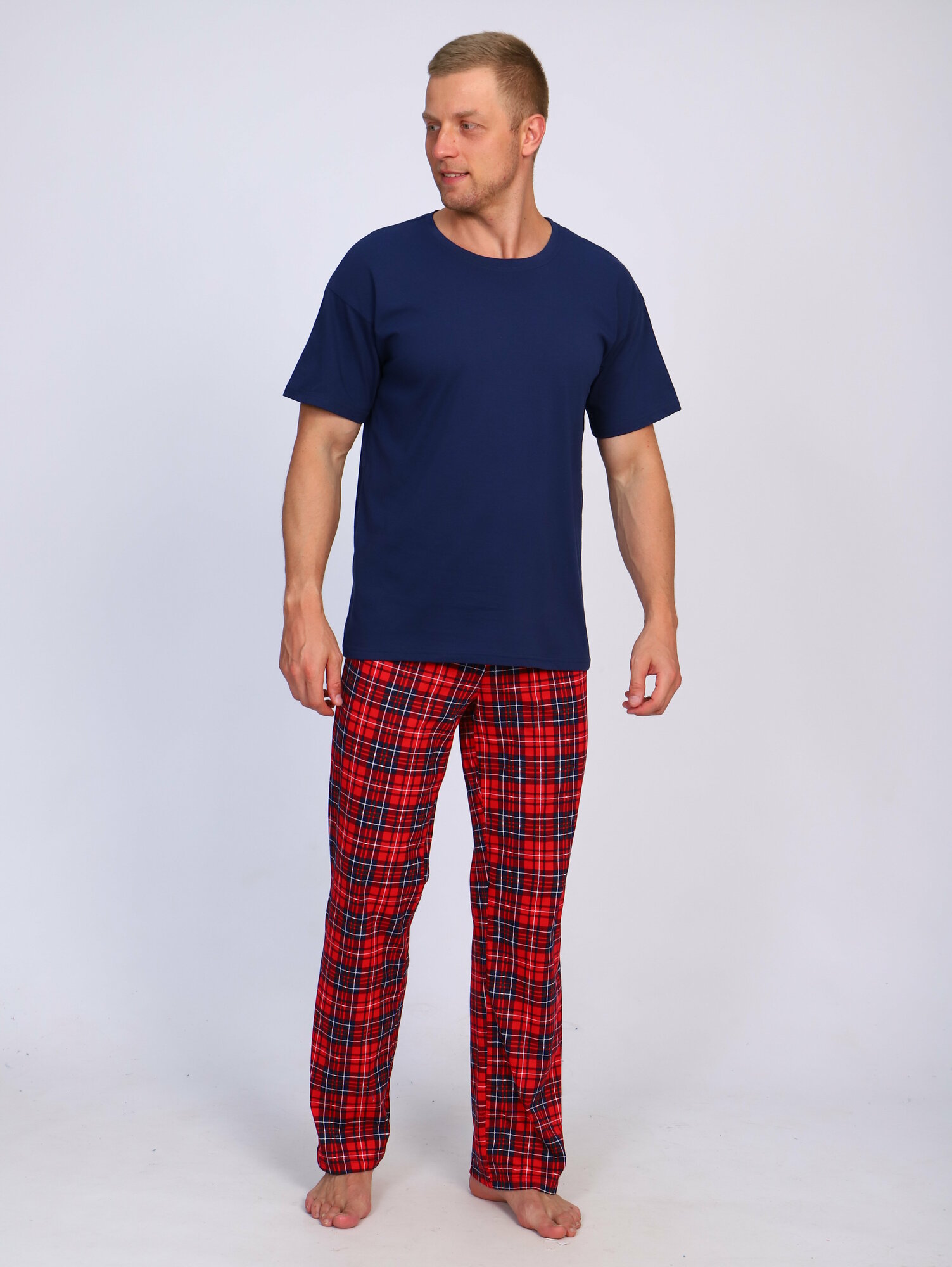 Мужская пижама Рутатекс - брюки 44-46 и футболка - фотография № 1
