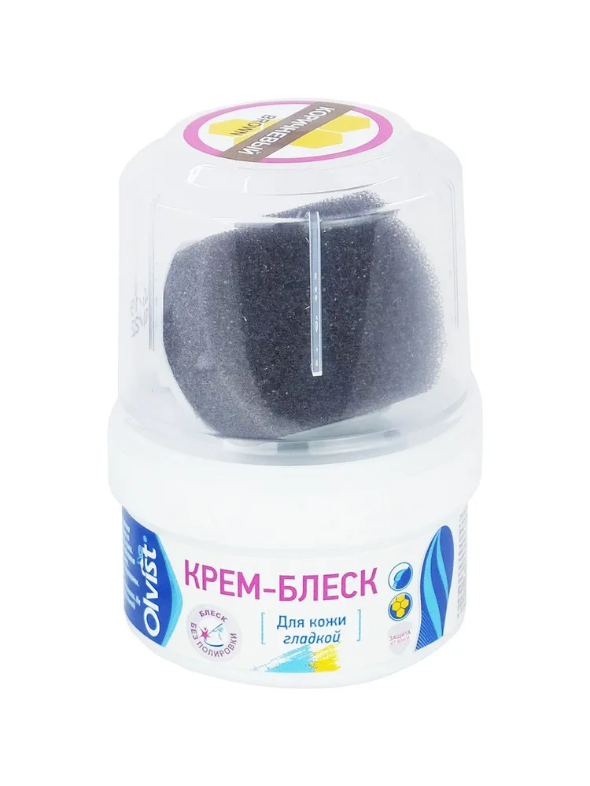 фото Крем-краска для обуви, Olvist, с намазком, чёрная, 60 г