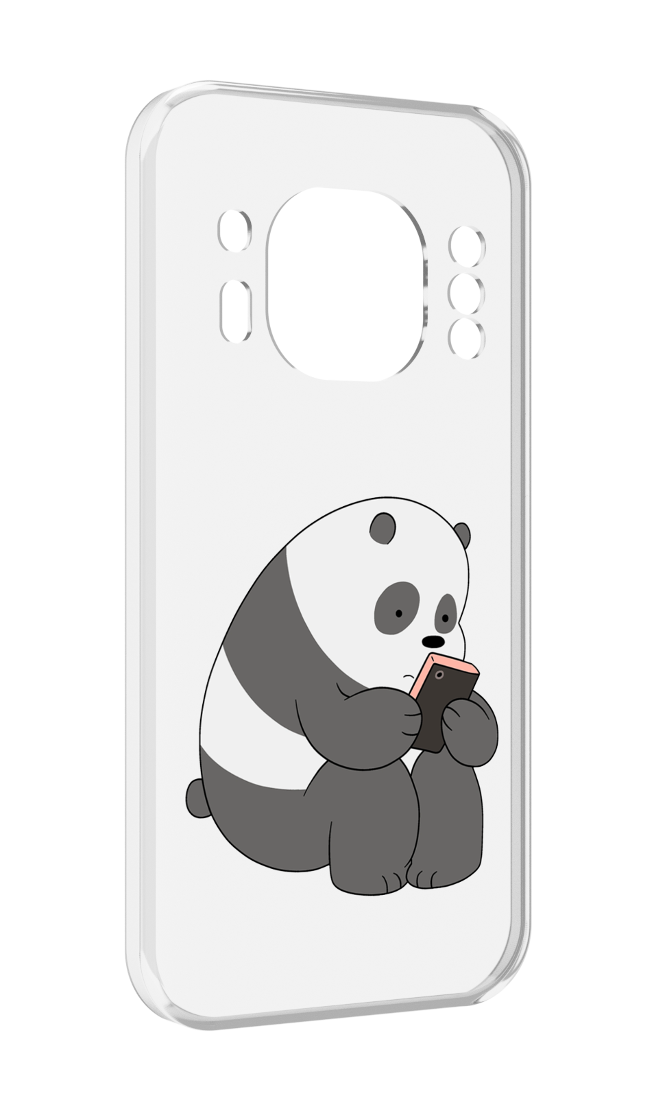 Чехол MyPads панда-в-телефоне для Oukitel WP21 задняя-панель-накладка-бампер