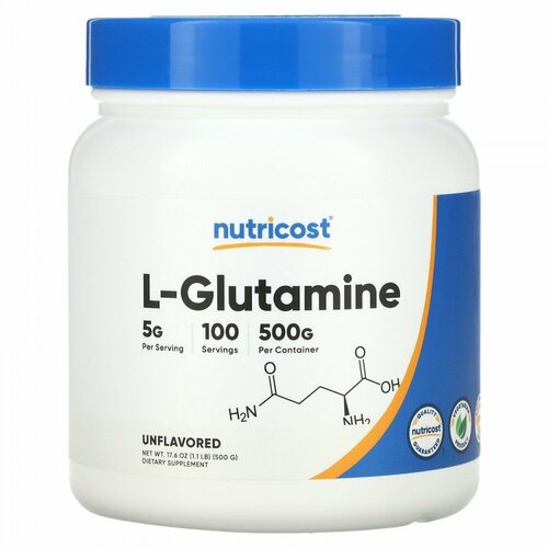 Nutricost, L-Glutamine, Unflavored, 1.1 lb, (500 g)