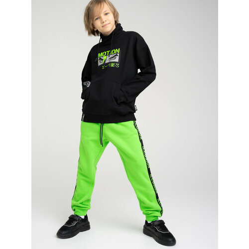 фото Брюки playtoday, размер 152, зеленый