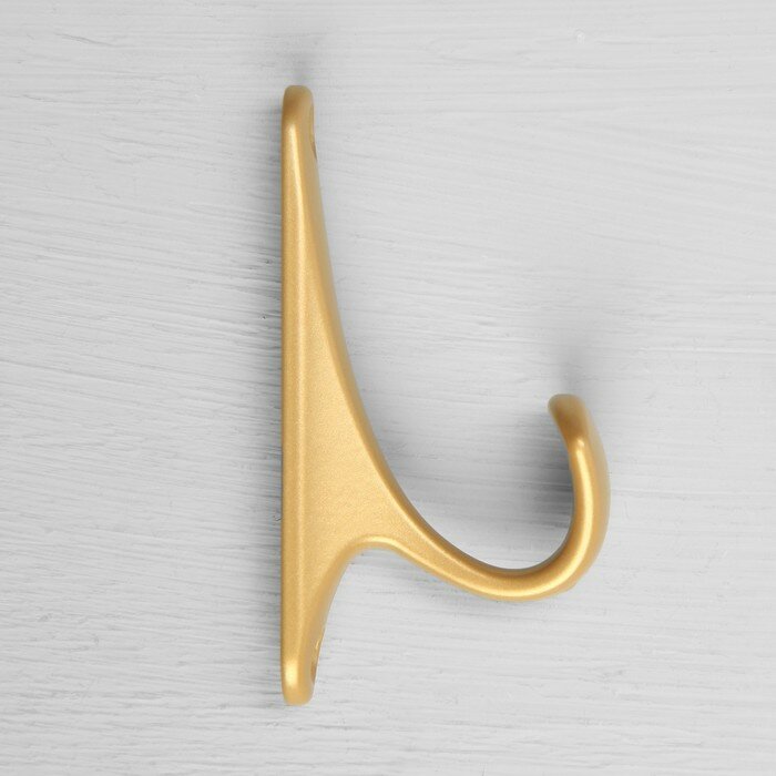 Крючок мебельный CAPPIO CLASSIC, однорожковый, цвет матовое золото - фотография № 3