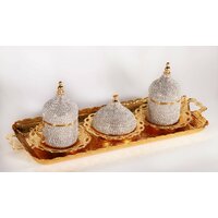 Кофейный набор на 2 персоны алмазная серия (золото)
