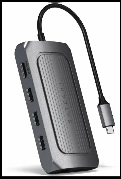USB-хаб с кабелем 8K HDMI Satechi USB4 Multiport Adapter with 8K HDMI. Цвет - Серый Космос