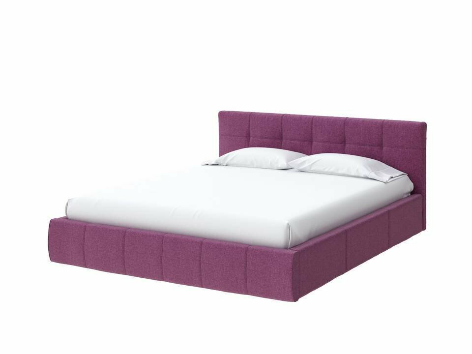 PROxSON Кровать Varna без основания (Ткань: Рогожка Savana Berry (фиолетовый)) 160x200