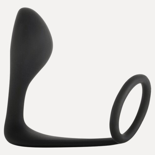 Изображение товара Мужской анальный стимулятор с кольцом на пенис Button Anal Plug Black 4216-01Lola