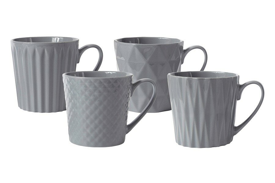 фото Набор из 4-х кружек Nova, серый, 0,38 л (Maxwell&Williams)