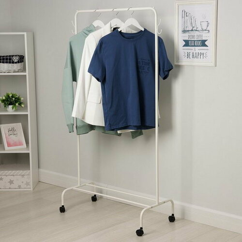 Стойка для одежды Радуга 82x39x154 см цвет белый 2552₽