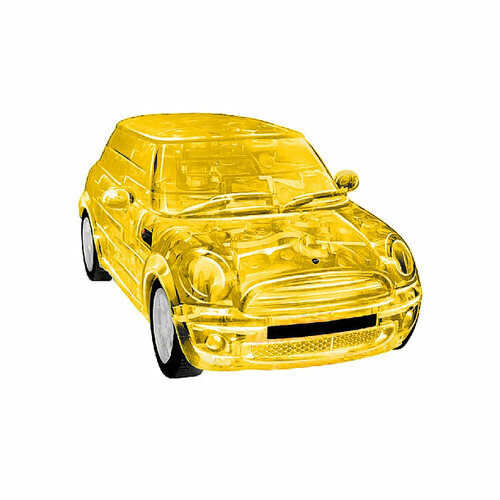 Happy Well Мини Купер (желтый прозрачный) объемный 3D-пазл 64 дет.