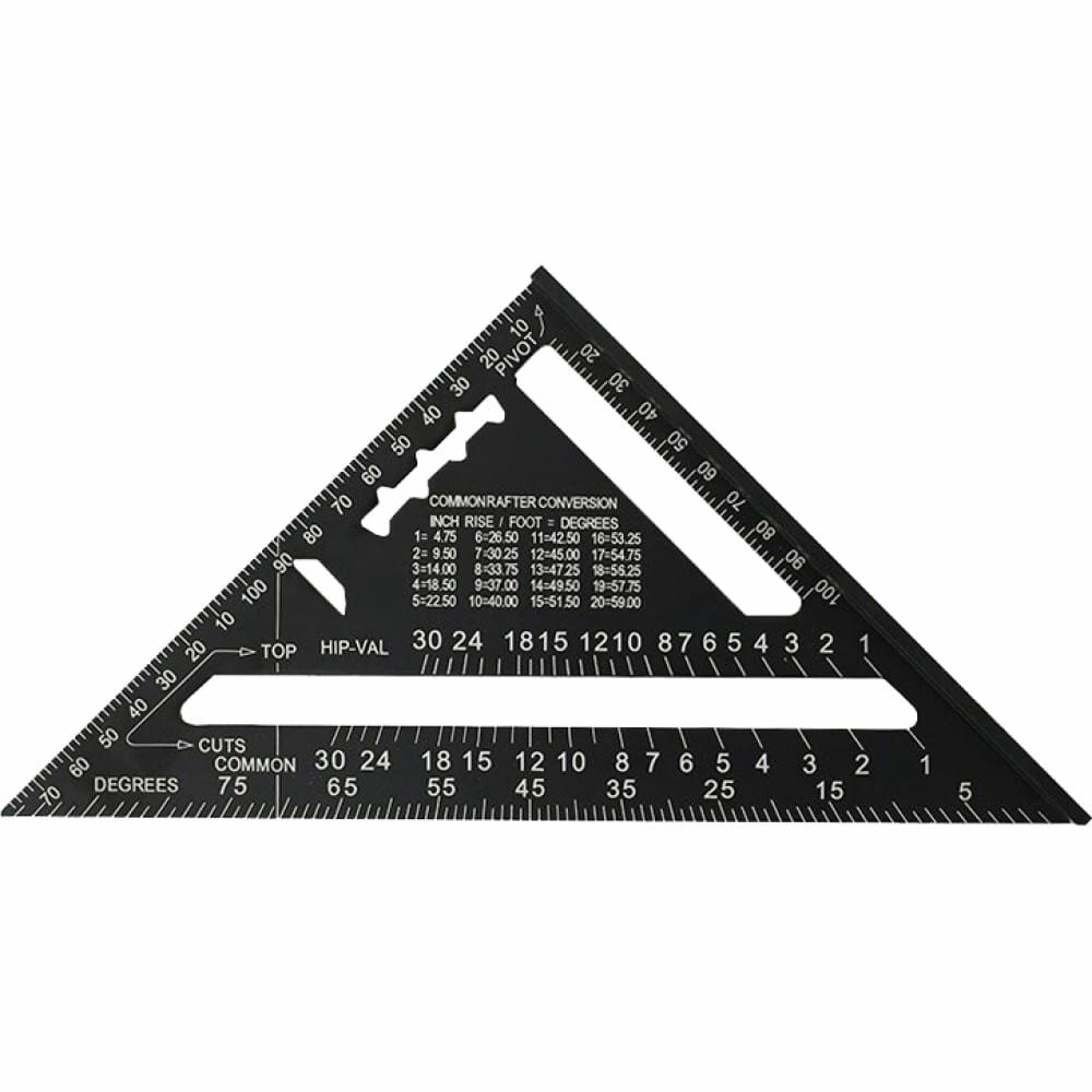 WOODWORK Угольник плотницкий 170мм алюминиевый метрический CTR-170