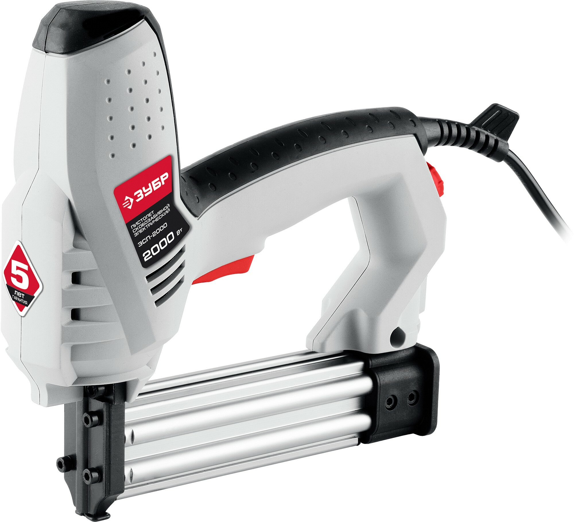 Степлер строительный ЗУБР сетевой 2000 Вт, скобы тип 55/15-25 мм, гвозди тип 300/15-30 мм