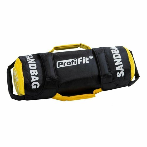 Сумка для отягощений ProfiFit Sand Bag, утяжеление до 10 кг, Цвет - Черно-желтый sand bag profi fit 15кг