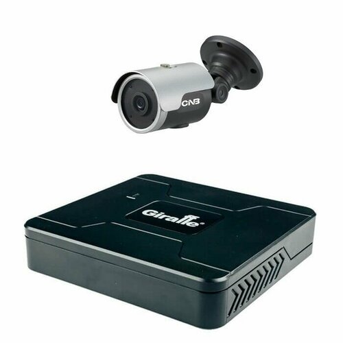 Комплект для видеосистемы охраны NB21-017MH: мультиформатный видеорегистратор GF-DV0404 и уличная мегапиксельная IP камера CNB-NB21-7MH камера видеонаблюдения mini bullet full hd 2 мп 1920x1080