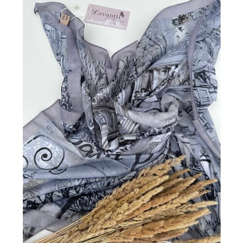 Палантин Lavantti, 70 см, серый, серебряный