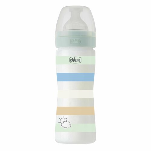 соска chicco well being 4 мес 2 CHICCO Бутылочка Well-Being Boy 2мес.+, сил. соска средн. поток, РР,250мл, зеленая