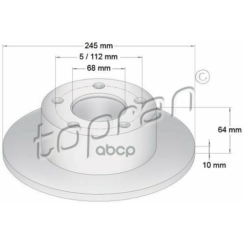 Диск Тормозной (Замена Для Hp-103757755) topran арт. 103757001