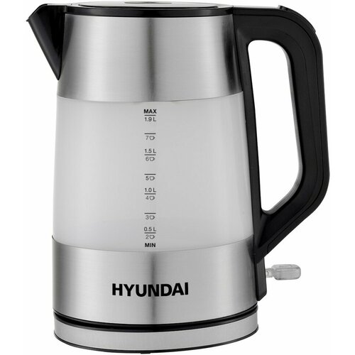 Чайник электрический Hyundai HYK-P4026 2л. 2200Вт черный (корпус: пластик) чайник электрический hyundai hyk p4026 2200вт черный