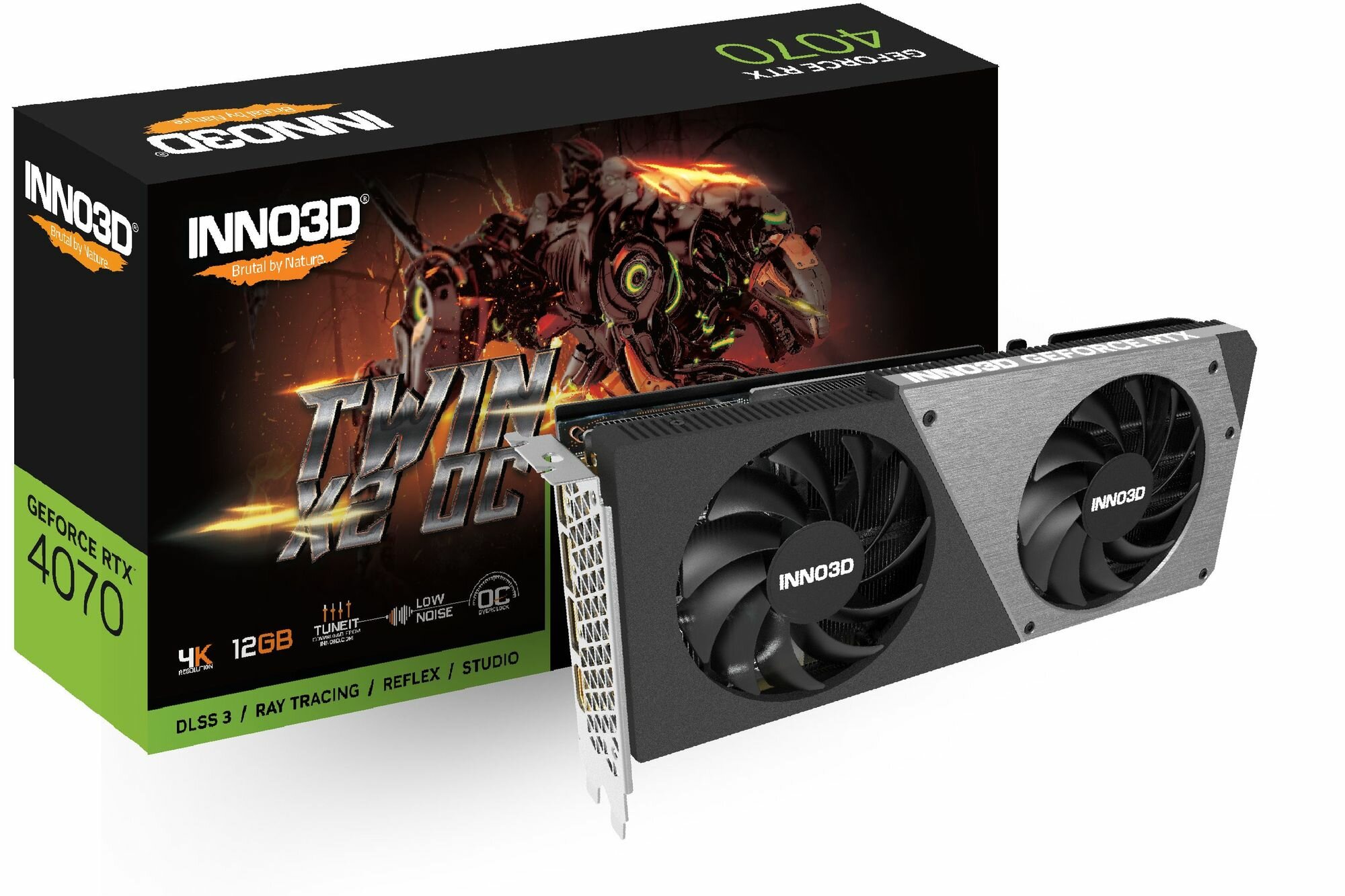 Видеокарта Inno3D RTX4070 TWIN X2 OC 12GB (N40702-126XX-185252N)