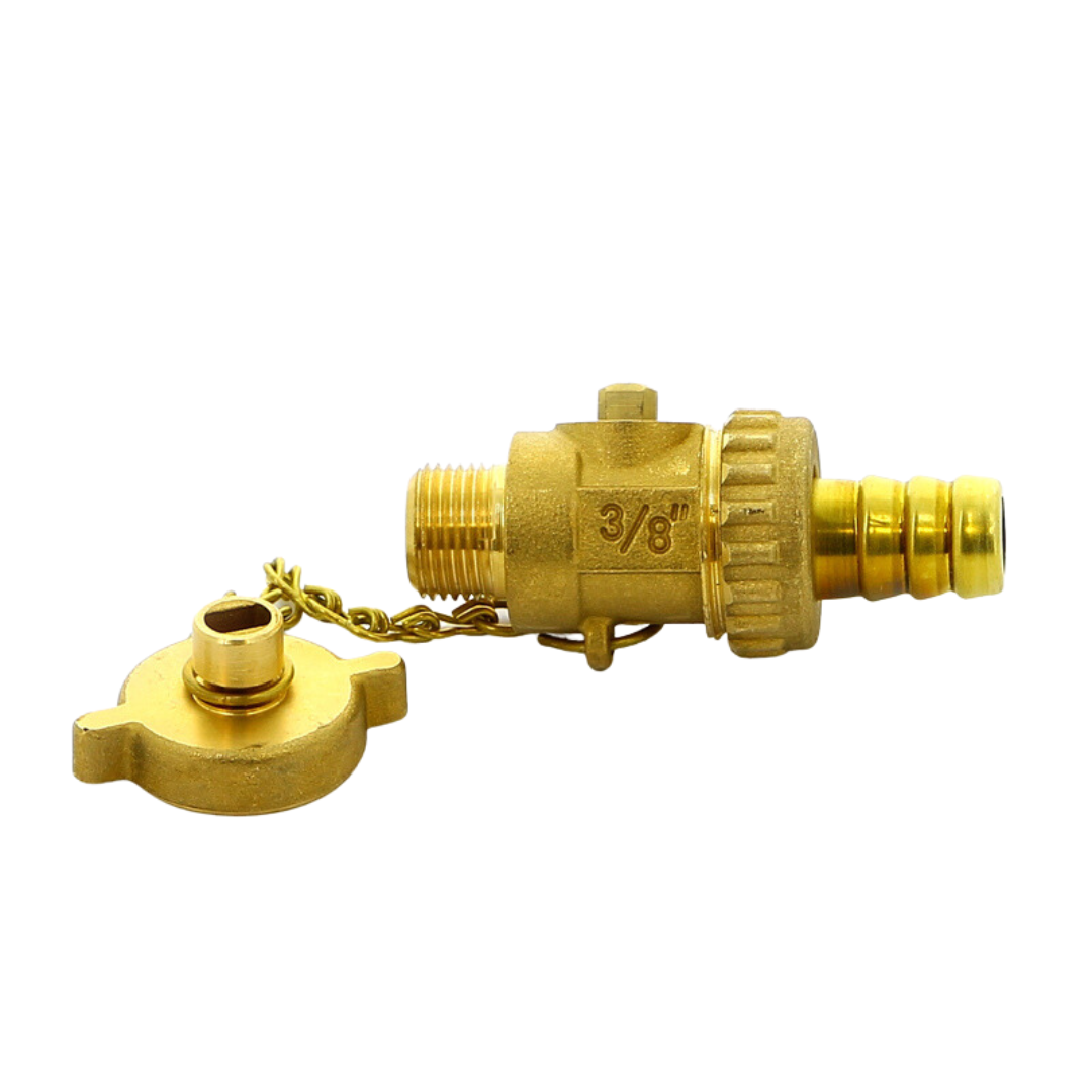 фото Кран шаровый ITAP со штуцером и заглушкой сливной 3/8"