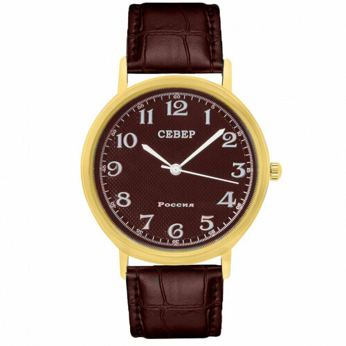 фото Наручные часы север, коричневый, золотой