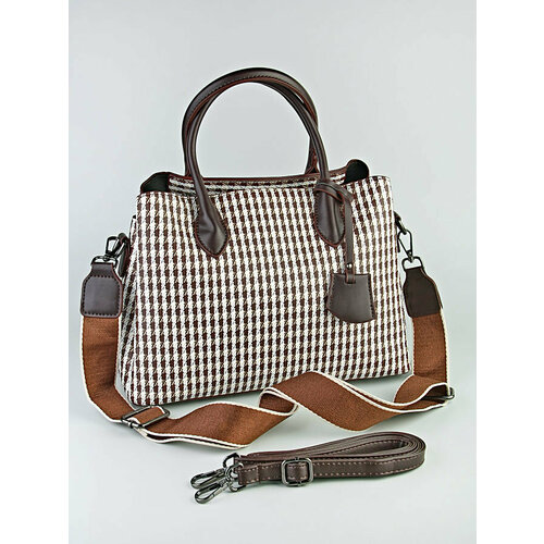 фото Сумка кросс-боди r1zenbag, фактура зернистая, коричневый ryzenbaks