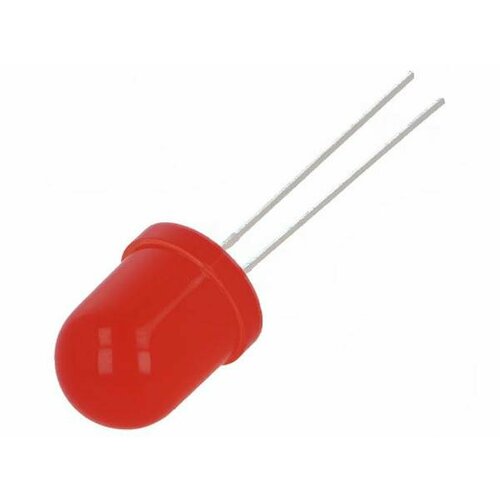 Светодиод KINGBRIGHT L-813SRD-E, LED; 10мм; красный; 450-550мкд; 60°; Поверхность: выпуклая, 1шт