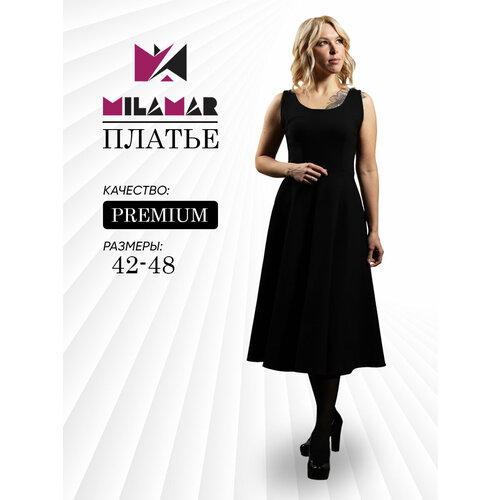 Платье MILAMAR, размер 44, черный