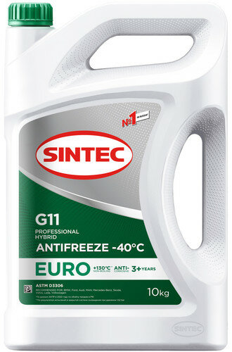 Антифриз Sintec EURO G11 green -40 10кг (990571)