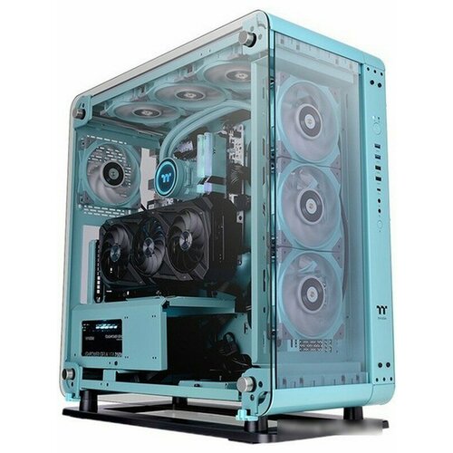 Корпус Thermaltake Core P6 TG Turquoise черный, без БП (CA-1V2-00MBWN-00) корпус thermaltake core p6 tg turquoise бирюзовый ca 1v2 00mbwn 00