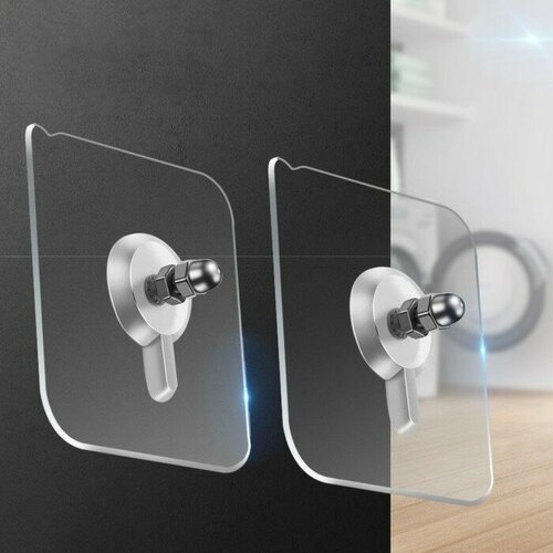 Cамоклеящийся держатель на прозрачной основе настенный 5757 см 10 шт 559₽