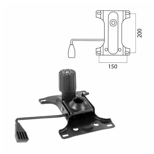 Механизм качания для кресла Chairman JW-G008 Топ-ган, межцентровое расстояние крепежа 150х200мм, 531482
